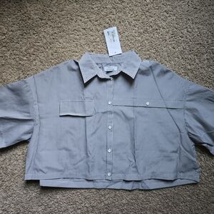 Polo Garage Cropped Button Up Shirt
